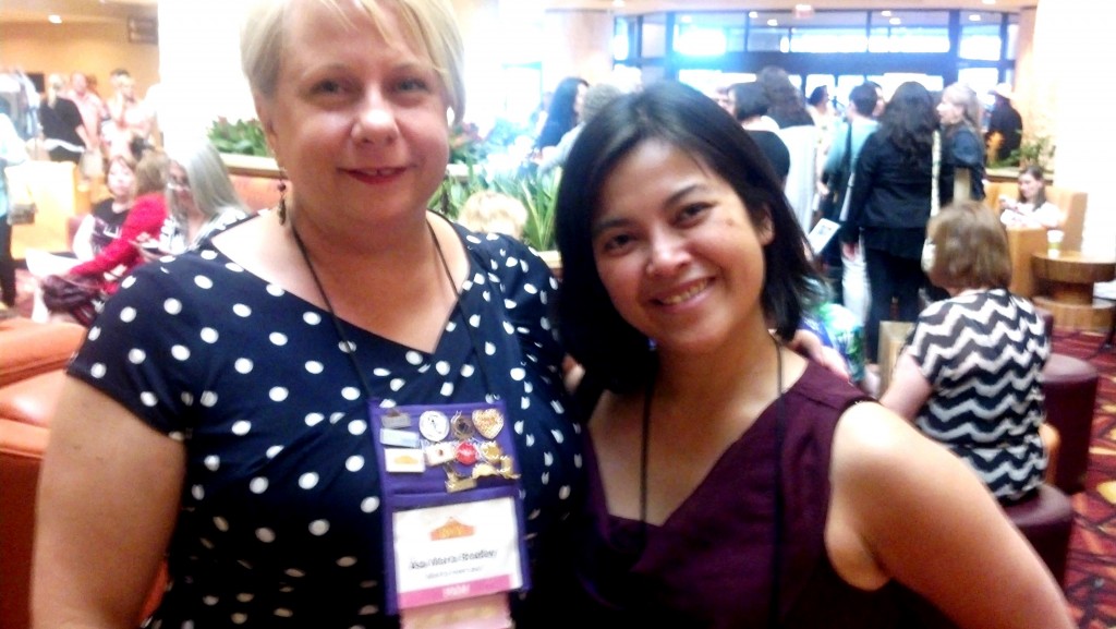 I won a critique by Jeannie Lin at the Debra Novak auction for diabetes, which included meeting up at RWA14. This is a big fangirl moment for me. 