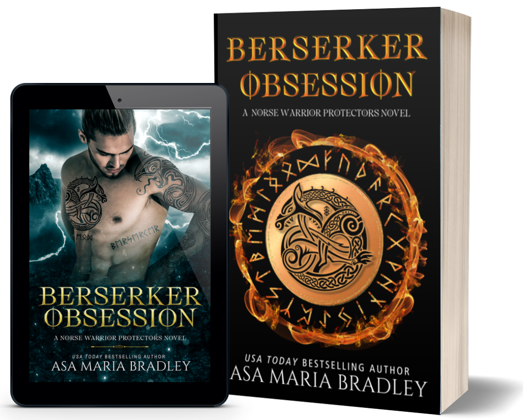 The ebook and print cover of Berserker Obsession. Link leads to Amazon product page.