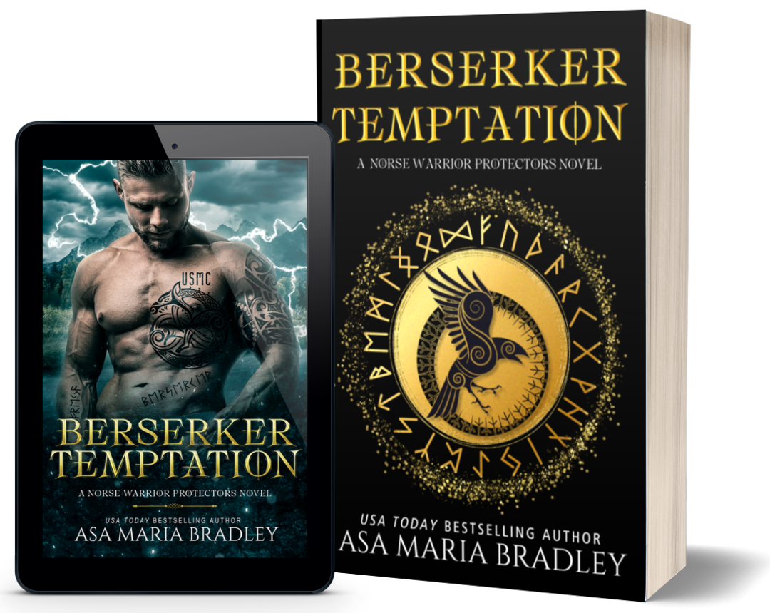 The ebook and print cover of Berserker Temptation. Link leads to Amazon product page.