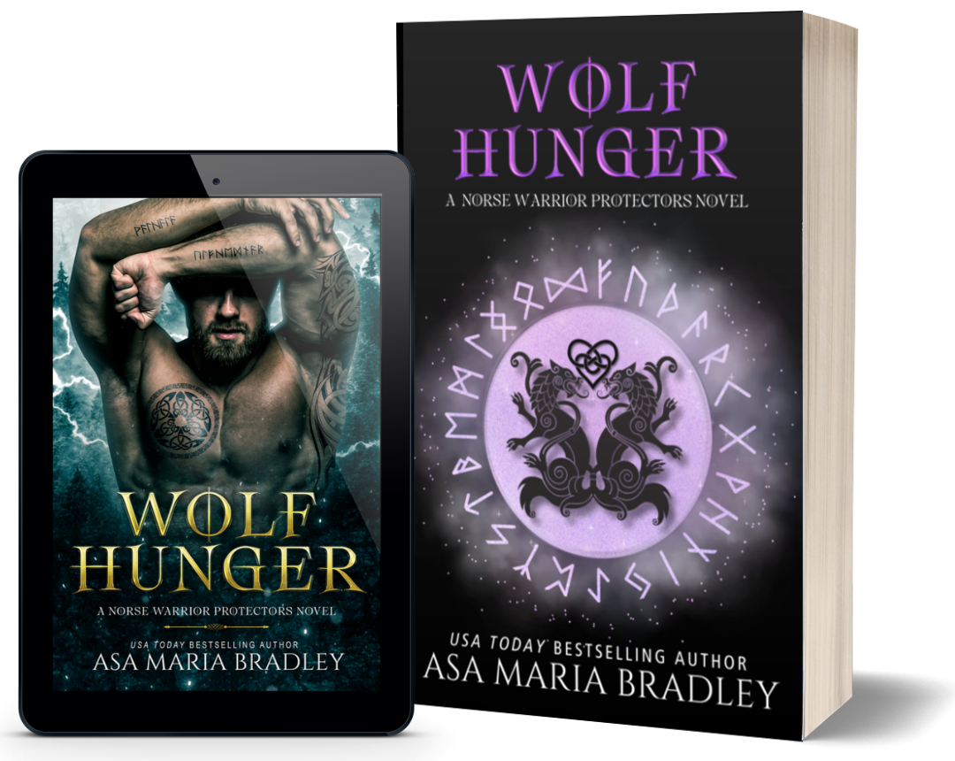 The ebook and print cover of Wolf Hunger. Link leads to Amazon product page.